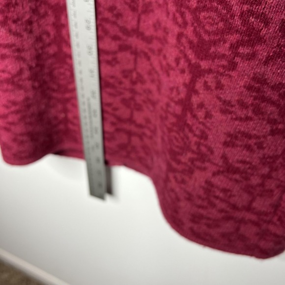 Sundance Sweater Coat Womens XS Pink Jacquard Lambswool Button Front Longline‎ - Picture 10 of 12